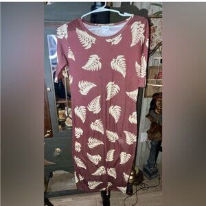Leaf Print Mini Dress